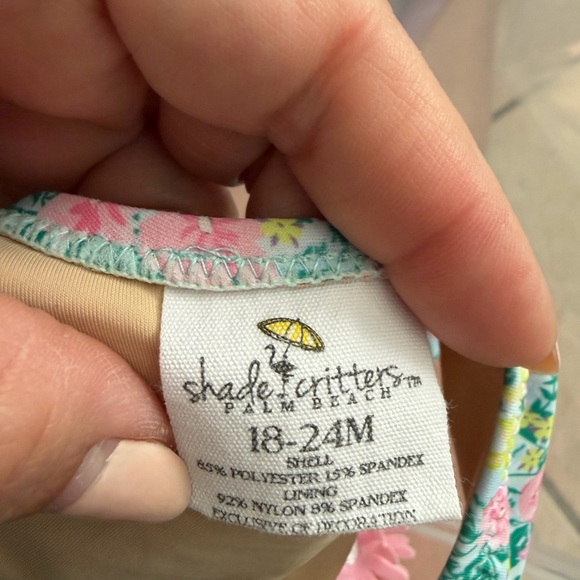 Shade Critters Floral One-Piece Swimsuit with Pink Flower Accents - Picture 6 of 7